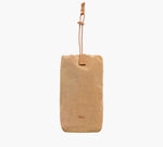 Tan bottle sleeve with adjustable cord strap and Pakt. logo