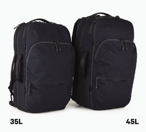 Pakt Travel Backpack size comparison