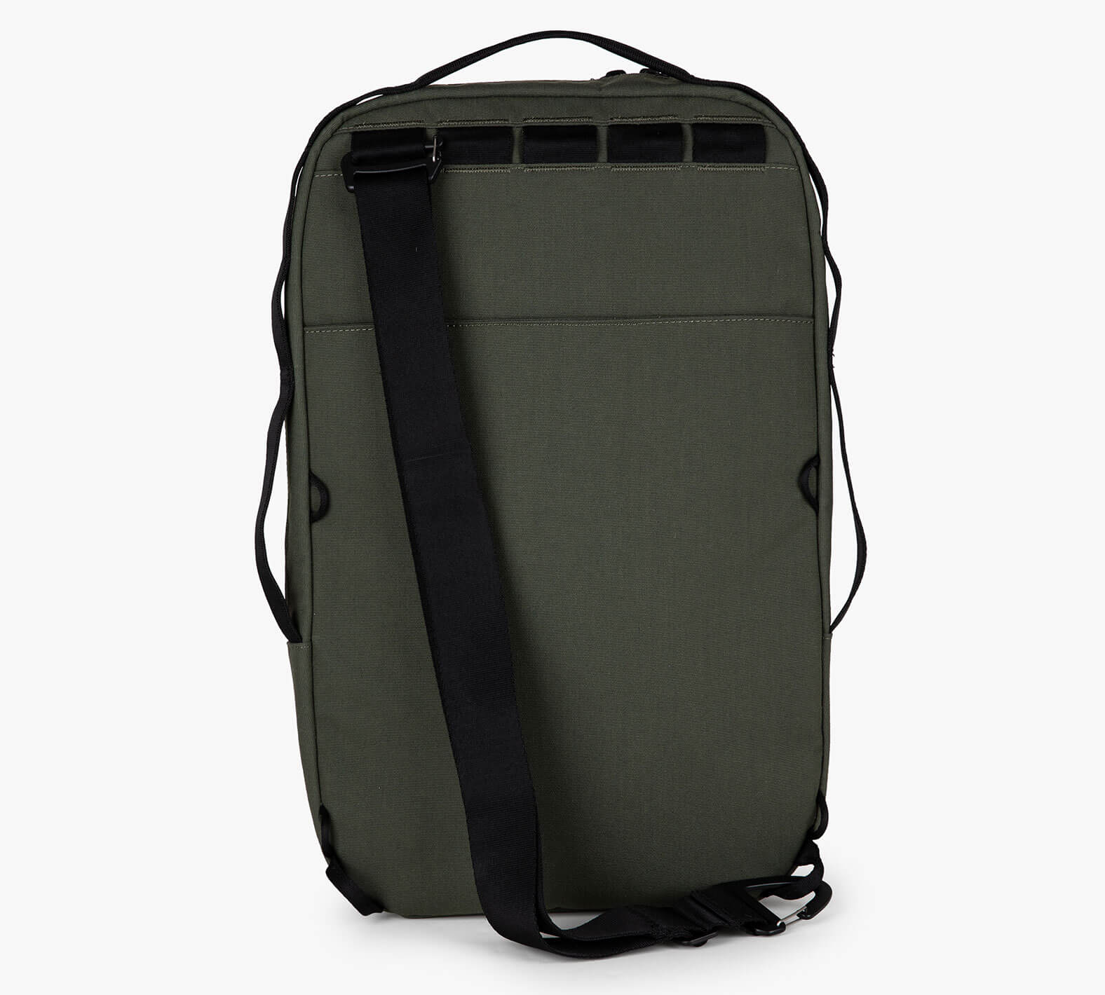 Green sling backpack